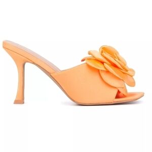 ✨️🧡 New York & Company Women's Gardenia Orange Heel Slide NWT ✨️🧡